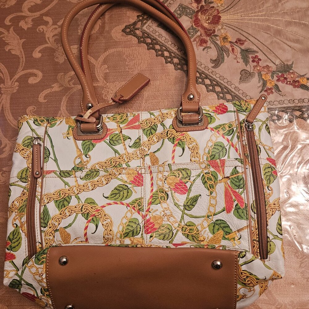 Tignanello Dragonfly Leather Should Purse